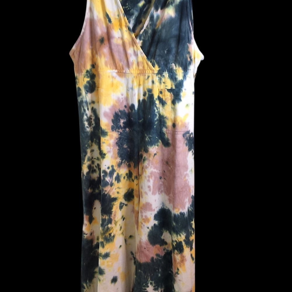 Earthbound Trading Co. Sleeveless Tie-Dye Wide Leg One Piece Boho Festival